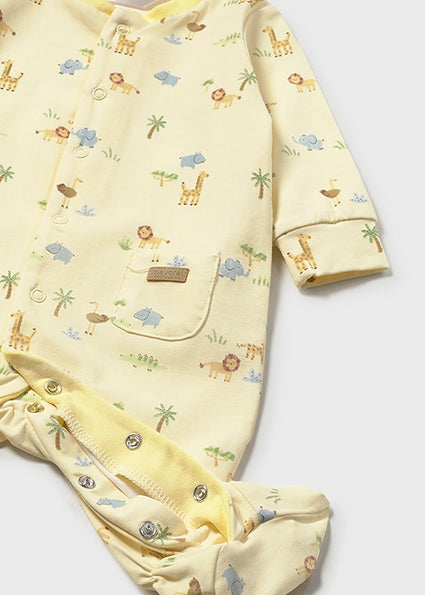 Mayoral pijama baieti cu caciulita 0-18 luni Sunny safari