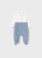 Mayoral pijama baieti cu guler 0-18 luni White-Riviera