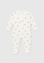 Mayoral pijama baieti cu maneca lunga 0-18 luni Crem-Laurel cu tractor