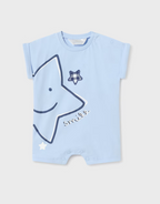 Mayoral pijama baieti de vara 0-18 luni, Light blue cu stea
