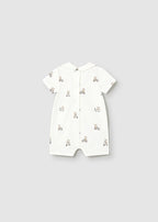 Mayoral pijama baieti de vara 0-18 luni Off-white Ursuleti pe biciclete