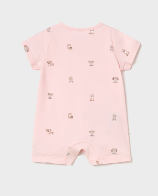 Mayoral pijama fete de vara 0-18 luni Roz baby cu catelusi