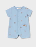 Mayoral pijama baieti de vara 0-18 luni Sky cu catelusi