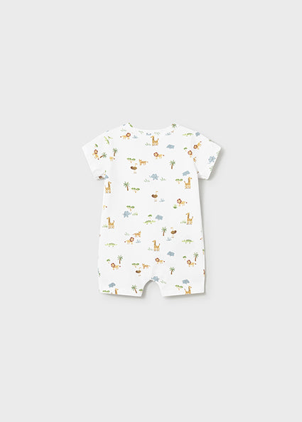 Mayoral pijama baieti de vara 0-18 luni Alb-Sunny safari
