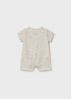 Mayoral pijama baieti de vara 0-18 luni Taupe cu elefanti