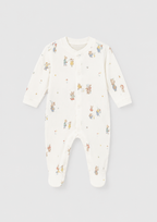 Mayoral pijama baieti cu maneca lunga 0-18 luni Crem-Camomila cu animale
