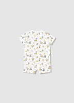 Mayoral pijama baieti scurta 0-18 luni Alb-Sunny cu animale