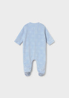 Mayoral pijama baieti catifelata 0-18 luni Sky cu norisori