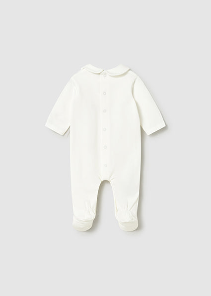 Mayoral pijama fete 0-18 luni Off-white cu ursulet