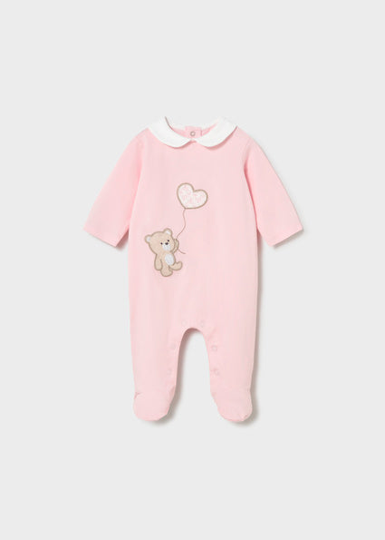 Mayoral pijama fete 0-18 luni Roz baby cu ursulet