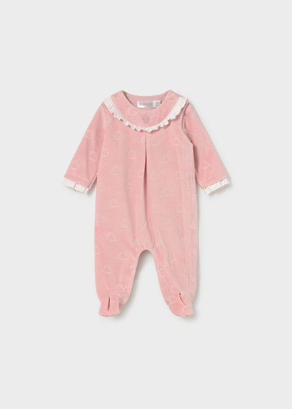 Mayoral pijama fete 0-6 luni Roz baby cu inimioare