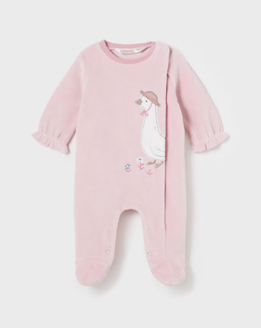 Mayoral pijama fete catifelata cu gasca 0-18 luni Roz Baby Imagine principală a produsului