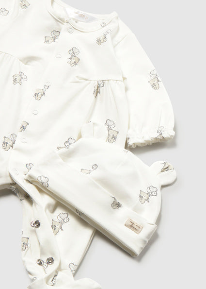 Mayoral pijama fete cu caciulita 0-18 luni Off-white Imagine secundară a produsului