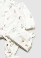 Mayoral pijama fete cu caciulita 0-18 luni Off-white