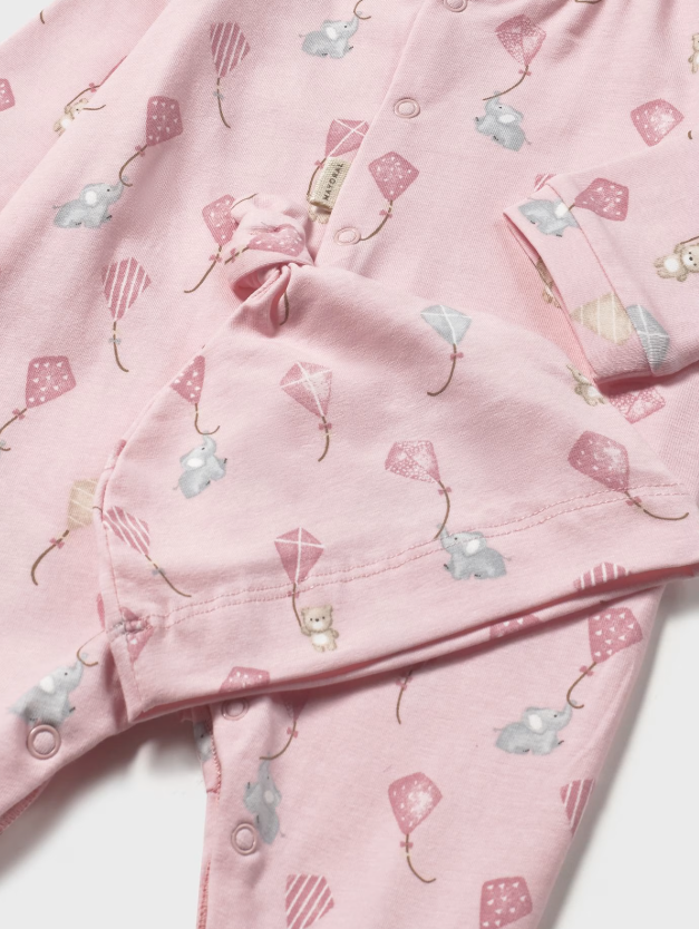 Mayoral pijama fete cu caciulita 0-18 luni Roz baby cu zmei
