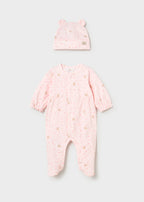 Mayoral pijama fete cu caciulita 0-18 luni Roz Baby