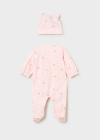 Mayoral pijama fete cu caciulita 0-18 luni Roz Baby
