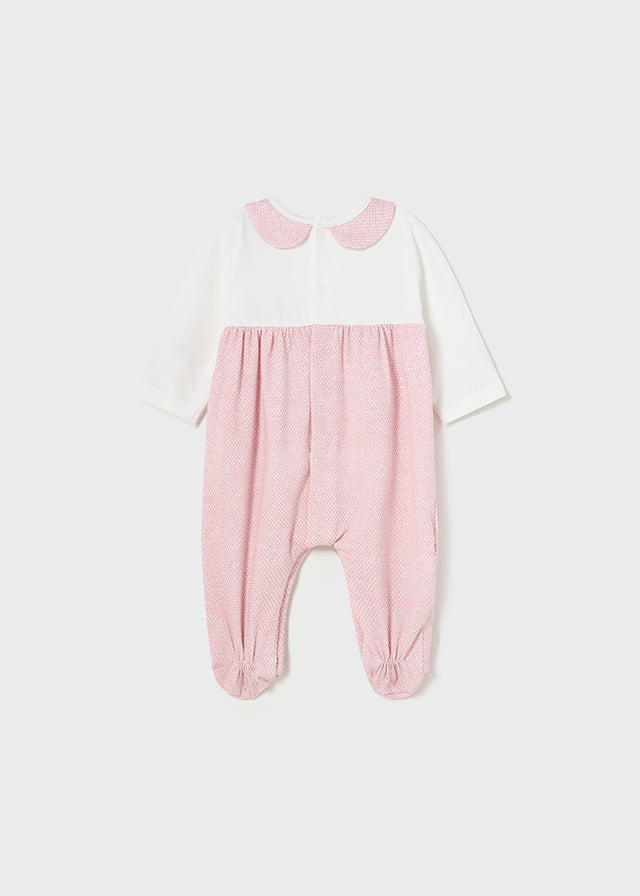 Mayoral pijama fete cu guler 0-18 luni Blush cu stelute