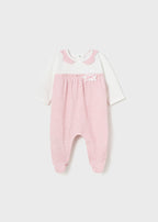 Mayoral pijama fete cu guler 0-18 luni Blush cu stelute