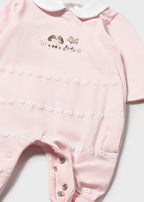 Mayoral pijama fete cu guleras 0-18 luni Roz baby