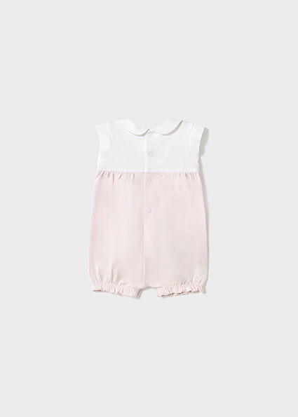 Mayoral  pijama fete de vara 0-18 luni Alb-Roz baby cu floricele Imagine secundară a produsului