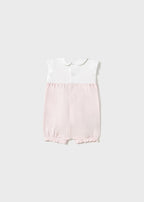 Mayoral  pijama fete de vara 0-18 luni Alb-Roz baby cu floricele