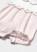 Mayoral  pijama fete de vara 0-18 luni Alb-Roz baby cu floricele