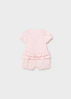 Mayoral pijama fete de vara 0-18 luni Roz baby cu catelus