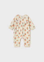 Mayoral pijama fete lunga 0-18 luni Peach cu floricele