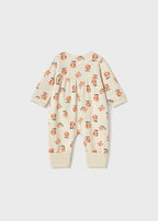 Mayoral pijama fete lunga 0-18 luni Peach cu floricele
