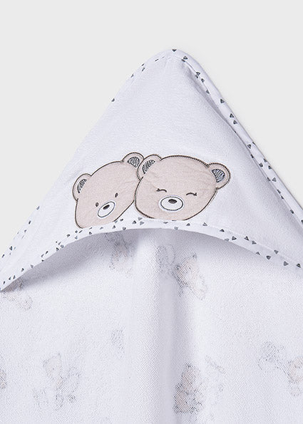 Mayoral prosop bebelusi cu gluga si animalute 0m+ Off-white