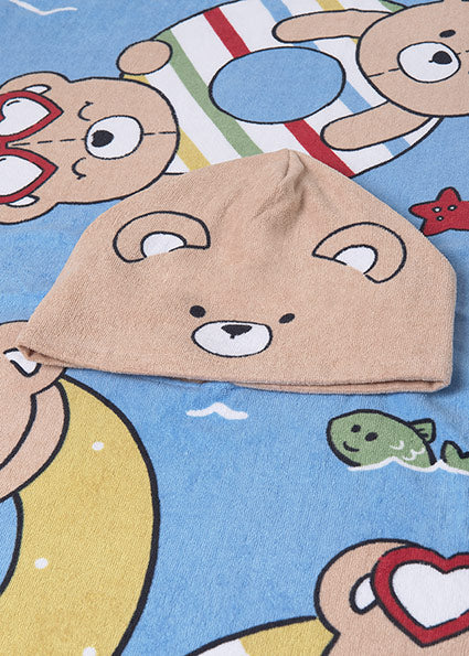 Mayoral prosop de plaja unisex de tip poncho 12m+ Imprimeu ursuleti