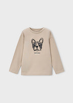 Mayoral pulover baieti 5-10 ani Taupe cu catel