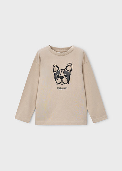 Mayoral pulover baieti 5-10 ani Taupe cu catel