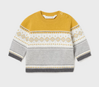 Mayoral pulover baieti jacquard 0-18 luni, Curcuma