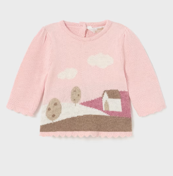 Mayoral pulover fete jacquard 0-18 luni Roz baby Imagine principală a produsului