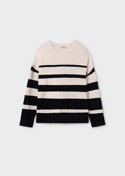 Mayoral pulover fete tricotat cu dungi 10-18 ani Negru