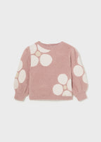 Mayoral pulover fetite jacquard cu flori 12-36 luni Blush