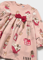 Mayoral rochie fete cu funda si imprimeu 12-48 luni Petisui