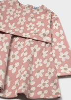 Mayoral rochie fete cu cu imprimeu jacquard 12-48 luni Roz pastel
