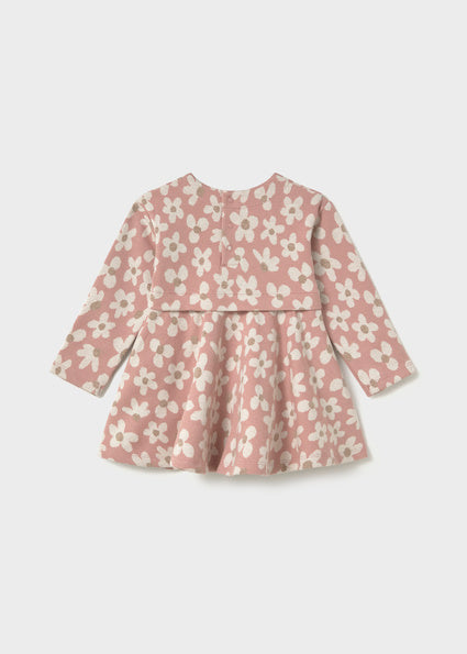 Mayoral rochie fete cu cu imprimeu jacquard 12-48 luni Roz pastel