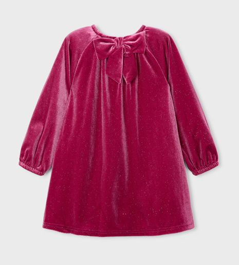 Mayoral rochita fete catifea sclipici 2-10 ani Cherry red