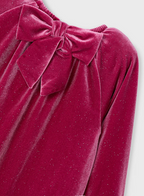 Mayoral rochita fete catifea sclipici 2-10 ani Cherry red