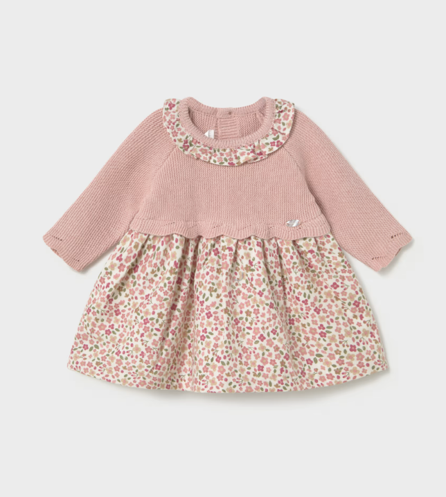 Mayoral rochita fete combinata 0-18 luni Pink baby vigoré