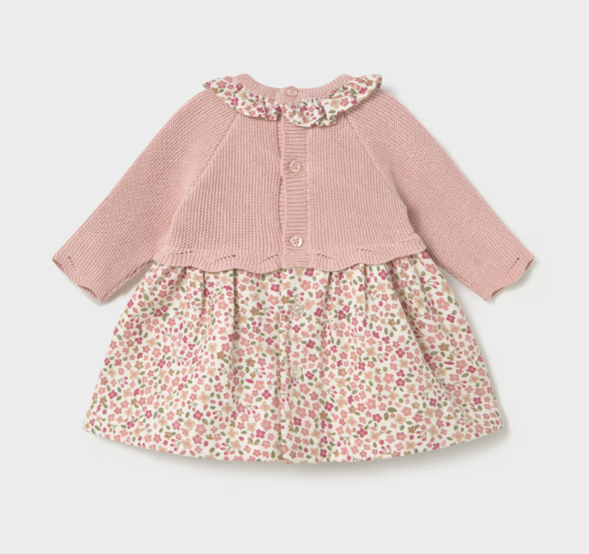 Mayoral rochita fete combinata 0-18 luni Pink baby vigoré