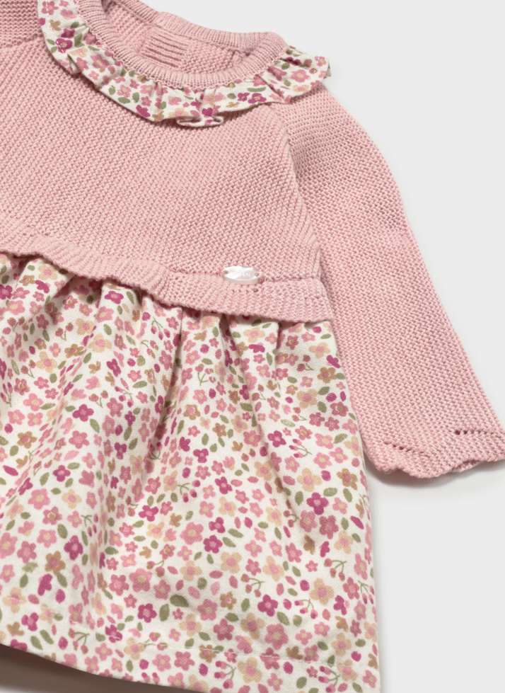 Mayoral rochita fete combinata 0-18 luni Pink baby vigoré