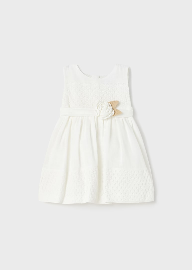 Mayoral rochita fete combinata cu motive ghipuri 6-36 luni Off-white Imagine principală a produsului