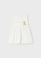 Mayoral rochita fete combinata cu motive ghipuri 6-36 luni Off-white