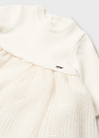 Mayoral rochita fete combinatie tricot si tul 0-18 luni Off-white