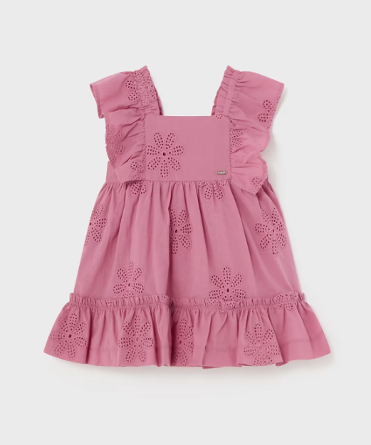 Mayoral rochita fete cu broderie si volanase 12-36 luni Hibiscus